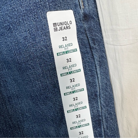 Uniqlo Women’s Denim Jeans Slouch Tapered Ankle Relaxed Fit Size 32 Brand New - Picture 4 of 11